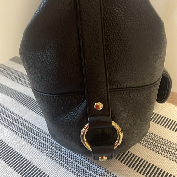 Michael Kors Fulton Hobo Black Leather Shoulder Bag - Picture 5 of 12